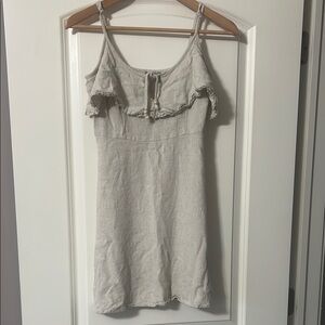 Hem & Thread Cream Mini Dress